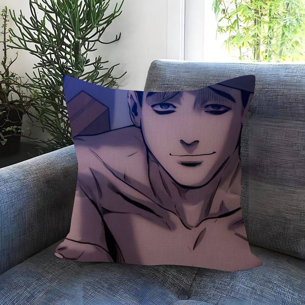 Korean Manga Killing Stalking Vintage Pillow Cover For Bedroom Room And Living Room Sofa Decorative Cushion Cover