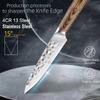 Kitchen Chef Knives Japanese Kitchen Knife Hand Forged Hammer Fruit Vegetable Knives Professional Boning Knife with Holder