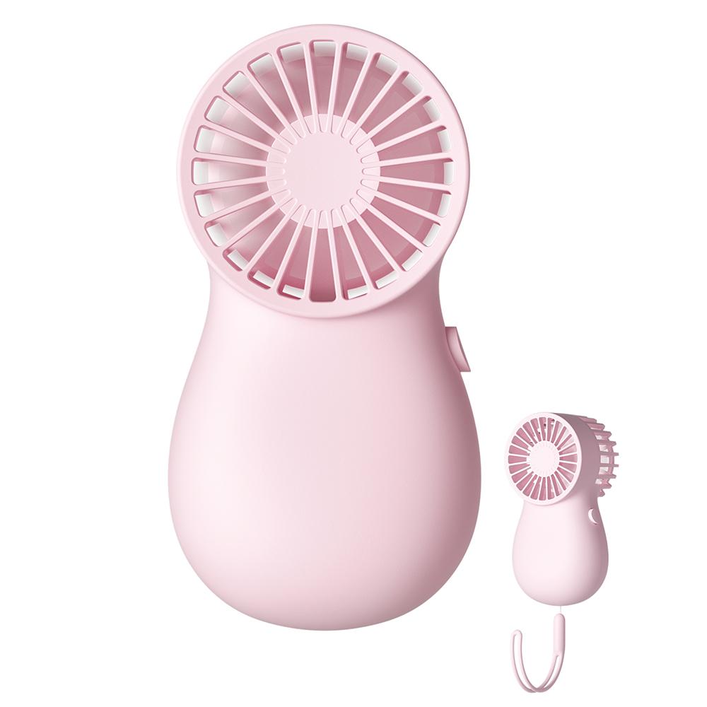 

Mini Portable Fan with 3 Speed 1200mAh Battery USB Rechargeable Quiet Handheld Fan (No Display) Pink