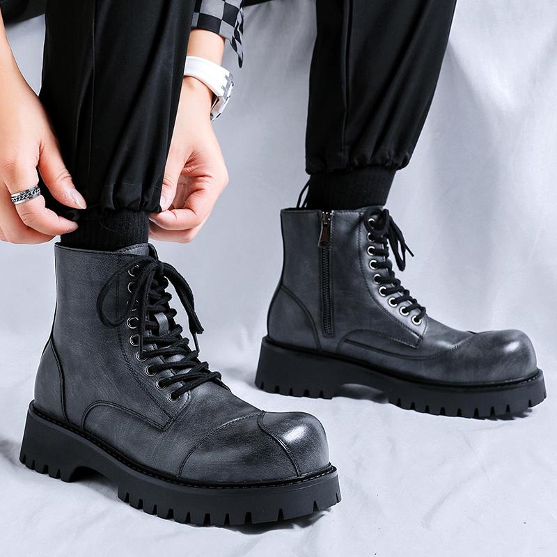 Fashion Casual thick soled men's boots Classic and trendy fashion design style Daily Business Office Outdoor shoes for autumn and winter