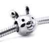 100% real 925 prata esterlina bonito notável coelho encantos contas se encaixa pulseiras originais diy moda jóias fazendo