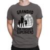 Grandad Favourite Superhero Mens Eco T-Shirt Grandson Daughter Christmas