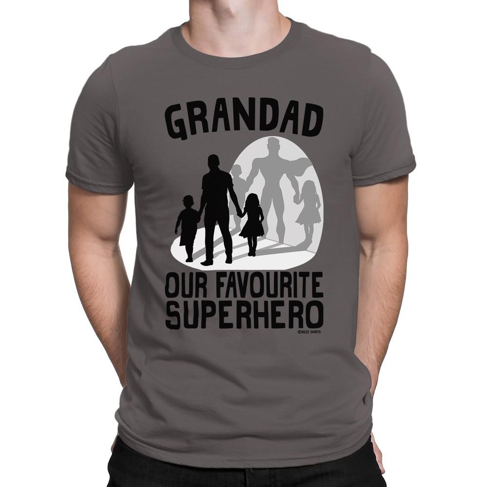 Grandad Favourite Superhero Mens  Eco T-Shirt Grandson Daughter Christmas