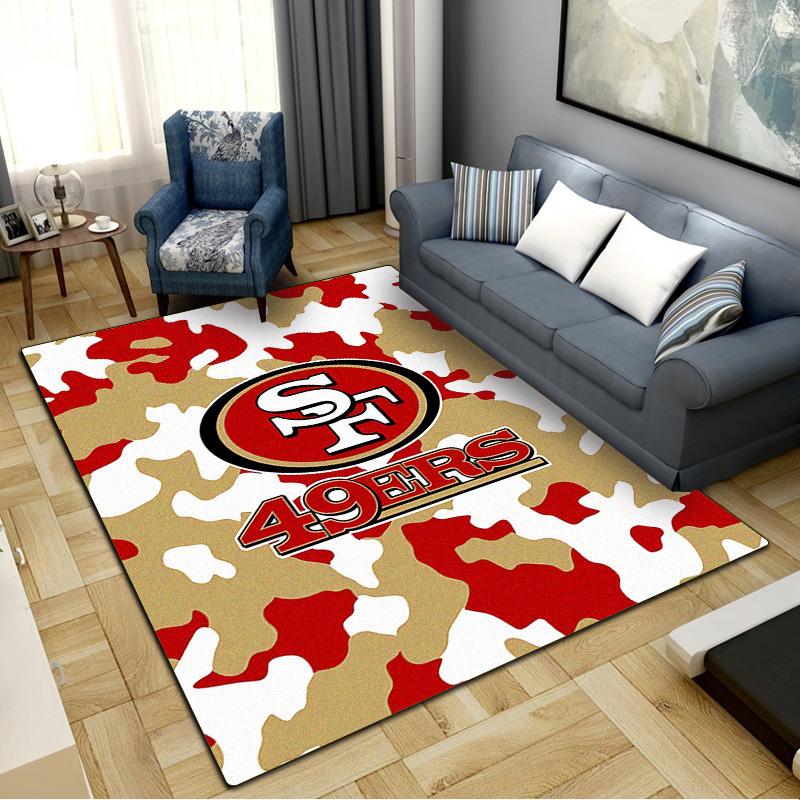 San Francisco 49ers Teppich für Wohnzimmer Schlafzimmer Zuhause Sofadekoration, Kinderspiel rutschfeste Fußmatte