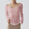 High-End Slim Fit Long Sleeve Yoga Top - Breathable Fitness Wear for Pilates