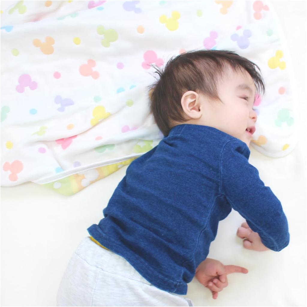 Un Doudou Made In Soft Gauze Mini Disney Mickey Japan, 6-Layer Blanket, Blanket, Icon, 70x100cm, 100% Cotton, Z2831-C
