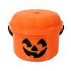 Mini Halloween Candy Bucket Spooky Ghost Pumpkin Candy Bucket Plastic Candy Bowls with Lid And Handle for Trick or Treat Halloween Party Favors