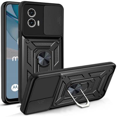Armored Case for Motorola Moto G53 5G, CamShield Slide, Black