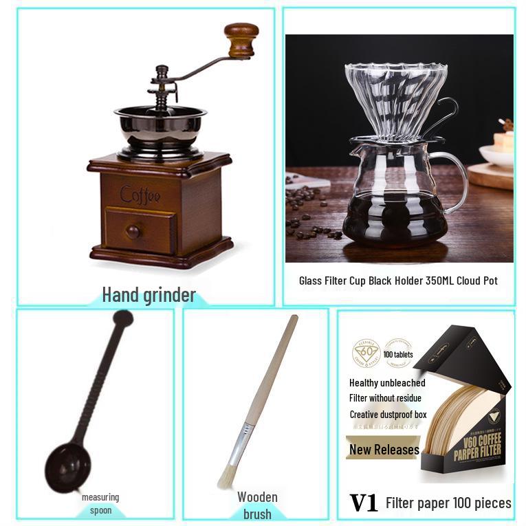 Retro Solid Wood Manual Coffee Bean Grinder