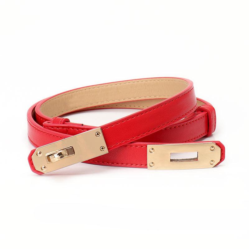 Women's Adjustable Leather Waist Belt - Korean Style Dress Cinching