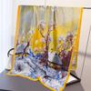 Écharpes Vertes Bufandas Foulard en Soie Femme Châle Mode Hijab Élégant Femmes Luxe Foulard Écharpe Châles de Plage Bandana