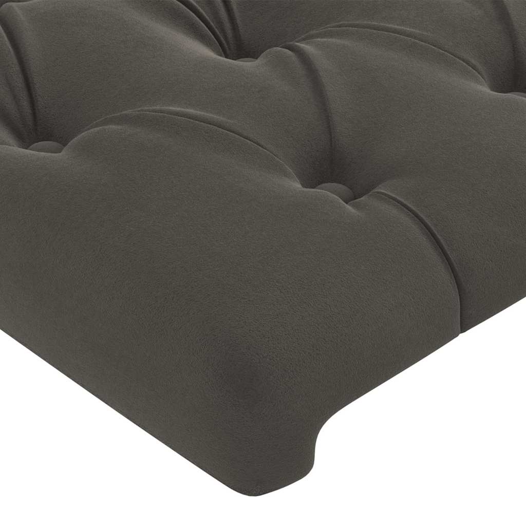 vidaXL Kopfteile Dunkelgrau 144x7x78/88 cm Samt