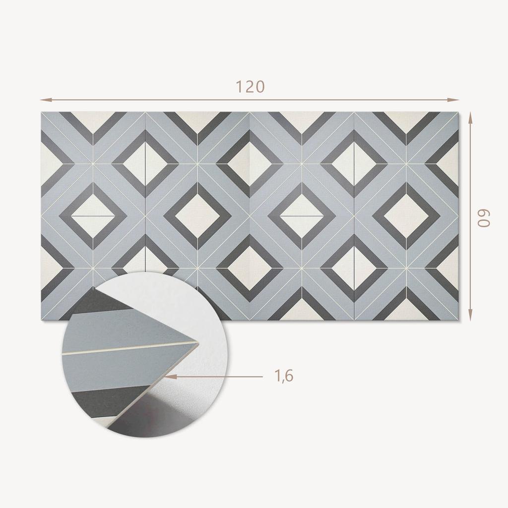 Self-Adhesive Vinyl Wall Decor for Interiors 120X60 Cm Geometry In Pastels