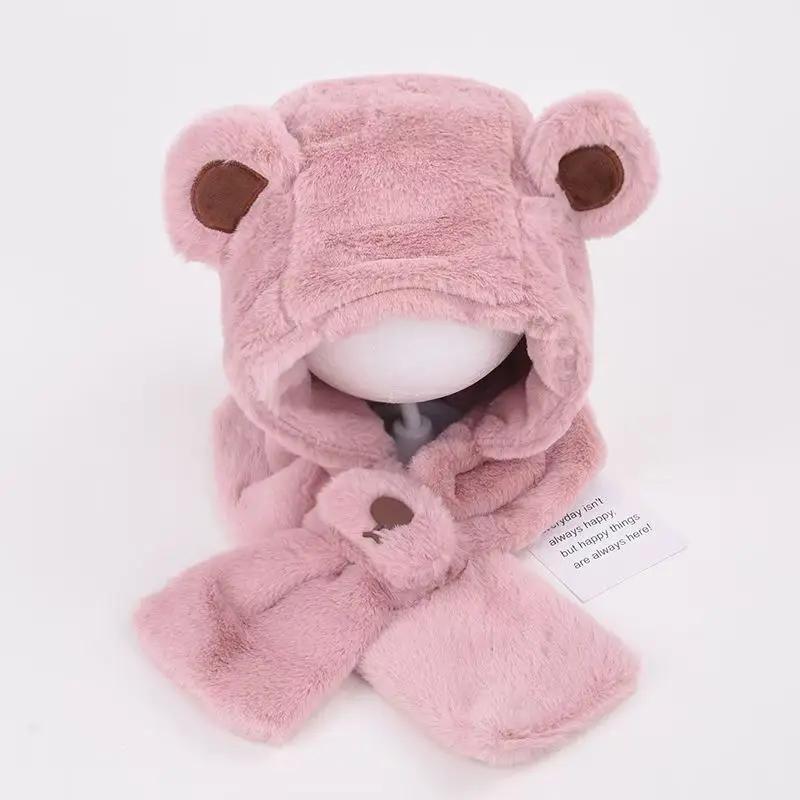 Children Hats Baby Cute Cartoon Hat Autumn Winter New Plush Hat for Newborn Baby Windproof Christmas Children's Accessories Hats