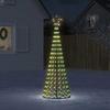 VidaXL LED Christmas Tree 275 LEDs Warm White 180 Cm, Christmas Decoration, LED Light, Outdoor Christmas Light, Cone 358064