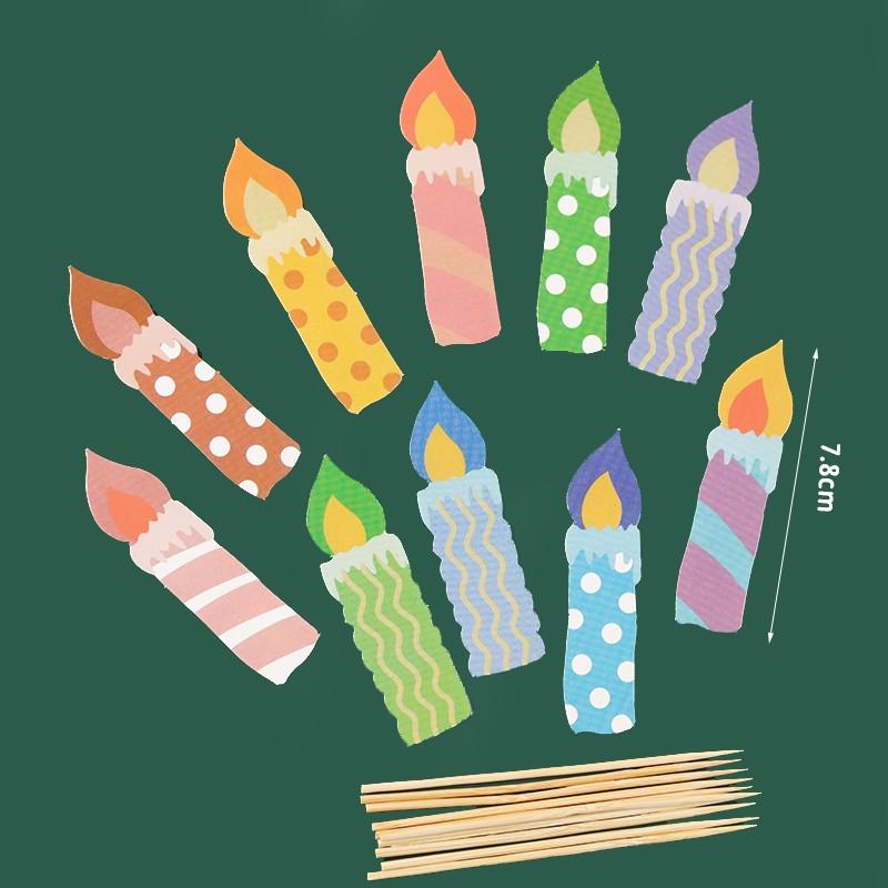 Cute Cartoon Candle Cake Toppers for Kids' Birthday Parties