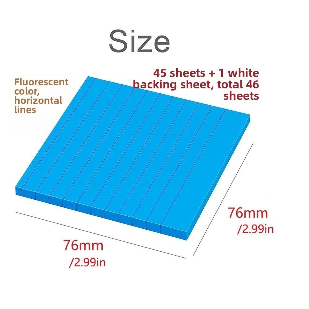 8Pcs with Lines Memo Pad Paper 8 Rainbow Color Writing Memo Pad Student Writing Marker  Notepad