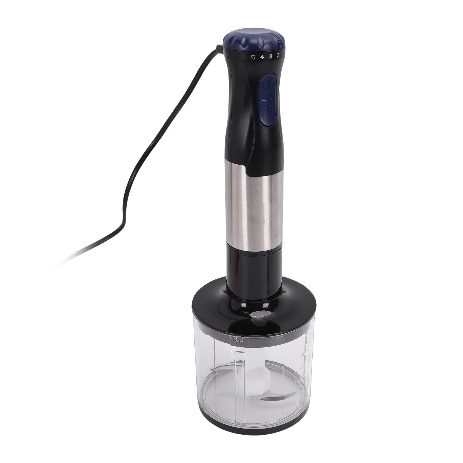

Immersion Hand Blender 4 in 1 20 Speeds Food Processor Stick Blender Stainless Steel with Boost Button 500W