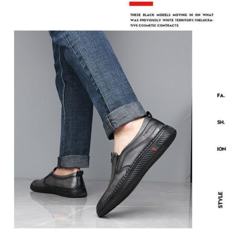 2024 New Summer Men's Business Leather Shoes With Fashionable Design and Super Fiber Leather Surface For Comfort Breathability