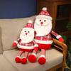 Creative Plush Santa Claus Doll With Long Legs Soft Cotton Outfit For Festive Decor