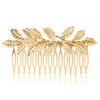 Peora Peigne à Cheveux Plaqué Or Motif Feuille Épingles à Cheveux Élégantes Épingle à Cheveux Style Bijoux Mode Cadeau Pour Filles & Femmes