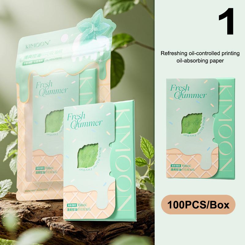 100 Sheets Portable Blotting Papers – Oil-Absorbing Facial Wipes for Oil Control and Mattifying