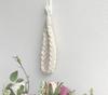 Boho Macrame Cotton Curtain Tieback, No Drill Linen Curtain Strap, INS Beige Curtain Holder for Bedroom/Living Room