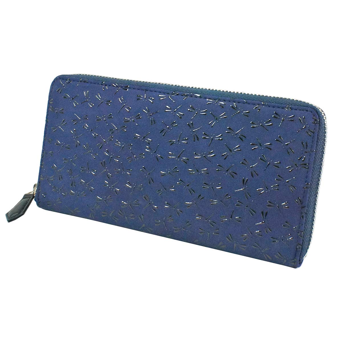 

Inden Long Bundle Round Navy Blue x Black Dragonfly Pattern [Indenya] Wallet, Wallet, Y, Zipper, Deerskin, Lacquer, 2111-04-008