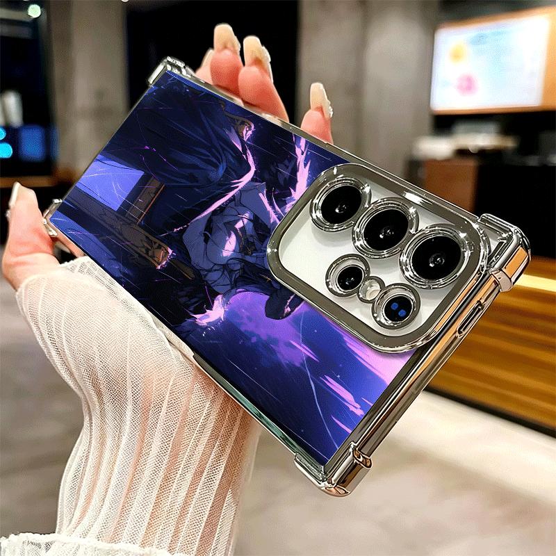 Albedo O-Overlords Anime Plating Phone Case For Samsung Galaxy S24 S25 FE S26 Edge S23 Ultra S22 S21 Plus S20 Anti-Fall Airabag