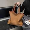 New Double-sided TC Leather Tote Women's Bag, Easy To Knead, Large Capacity Commuting European and American Style Versatile Bag