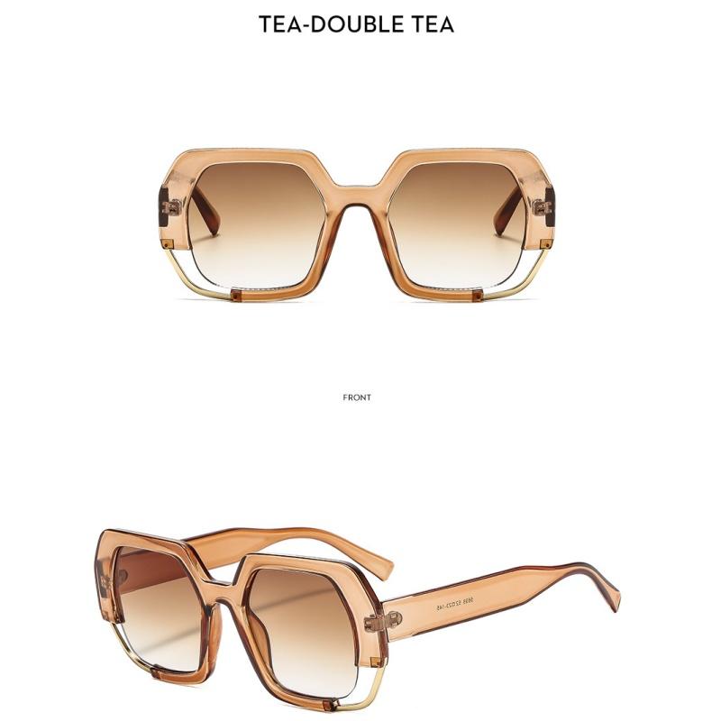 Women's sunglasses, men's and women's fashion square sunglasses, thick frame sunglasses