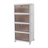 Sturdy Plastic Organizers Bins with Clear Covers and Rolling Wheels Ideal for Small Space Solution