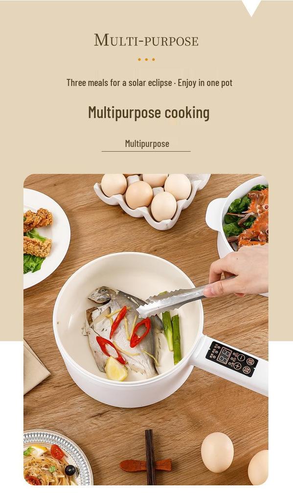 Fornello Elettrico Multifunzione: Pentola per Noodles e Padella Isolate per Camere di Collegio e Piccoli Nuclei Familiari
