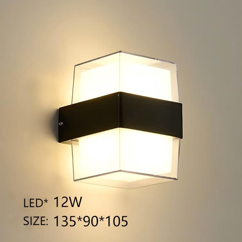 Hot Sale Good Quality Black Bedroom Bedside Wall Lamp Living Room Outdoor Waterproof LED Acrylic Ceiling Column Light