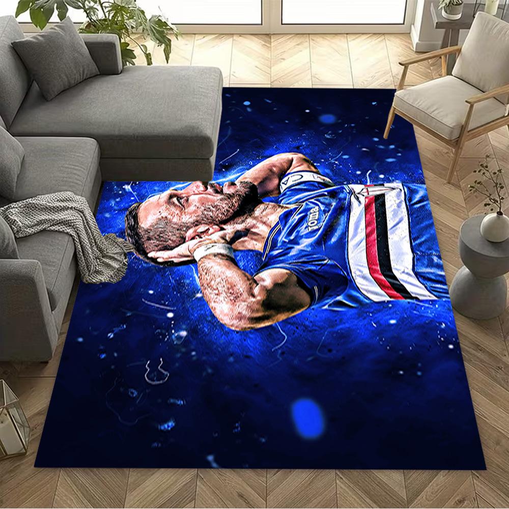 Sampdoria Player Celebration Floor Rug Office Rug Suitable for Bedrooms Playrooms Balcony Kitchen Anti-slip Rug Decorate Offices Best for Christmas