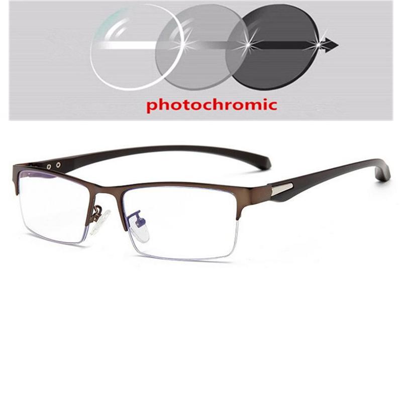 Blue Light Blocking Semi-Rimless Nearsighted Glasses Metal TR90 Prescription Eyewear 0 -0.5 -0.75 -1.0 Computer Glasses