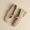 Sweet Retro Mary Jane Shoes Shallow Shoes French Gentle Women's Shoes Temperament Versatile Small Leather Shoes