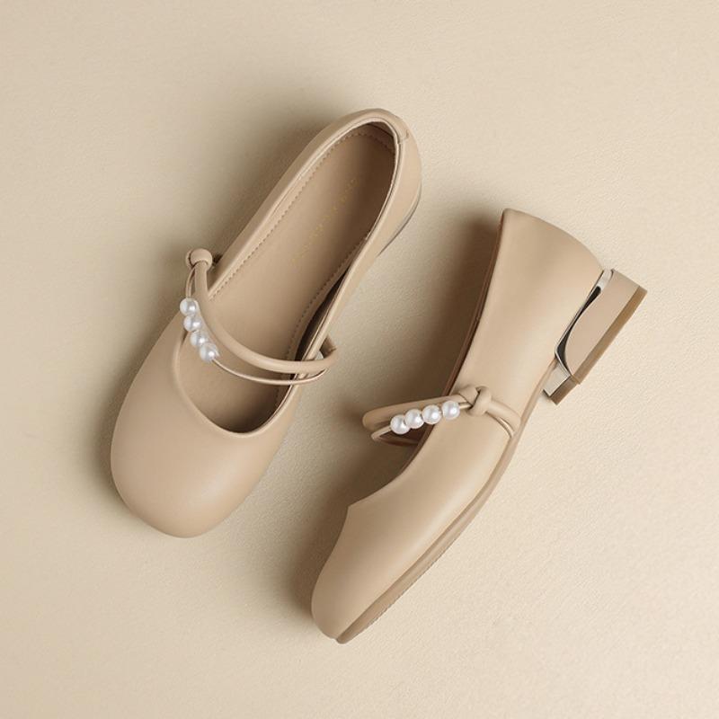 Søte Retro Mary Jane Sko Grunne Sko Franske Dame Sko Temperament Allsidige Små Lærsko