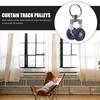 6pcs Curtain Track Sets Ceiling Track Rollers Window Curtain Glider Curtain Glider Hooks Curtain Accessories for Drape Curtain