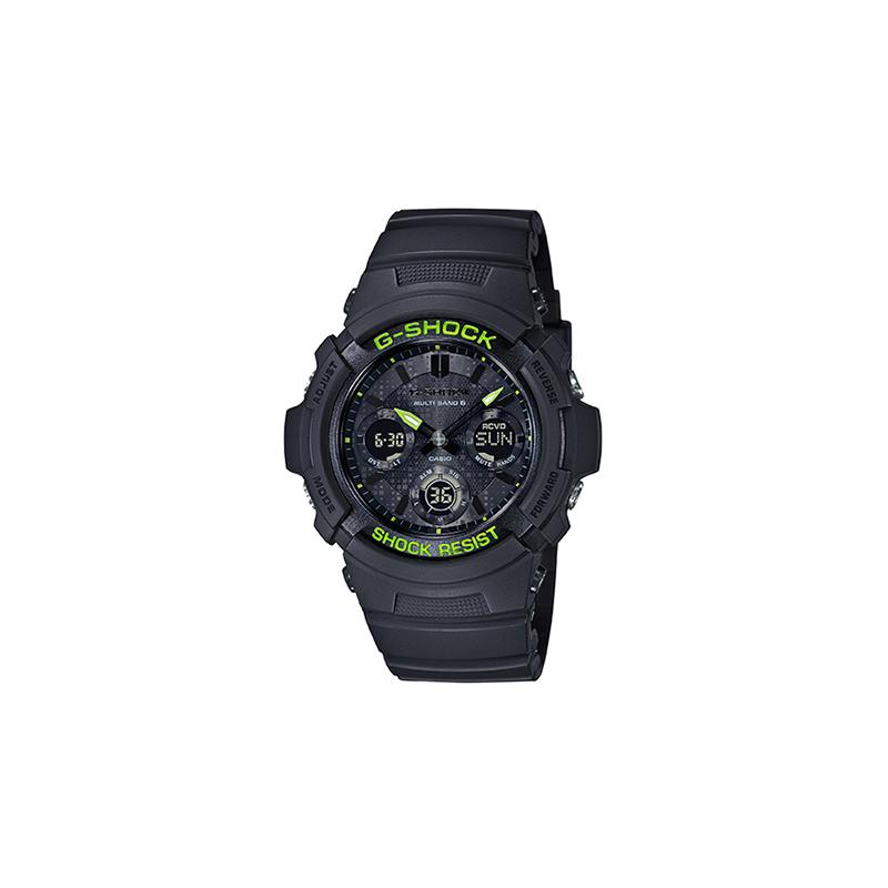 

Casio LCD/pointer dual display series G-SHOCK series head-on regular watch box model/gift box model Contrast color street three-eye AWG-M100SDC-1APR чорний