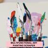 Stainless Steel Scraper Kit Palette Gouache Supplies Oil Painting Knife Fine