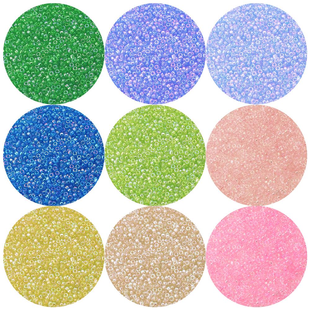 2mm Transparent Iridescent AB Glass Seed Beads for DIY Bracelets