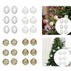 Set of 6 Christmas Ornaments for Tree, DIY Hanging Balls 5.5cm