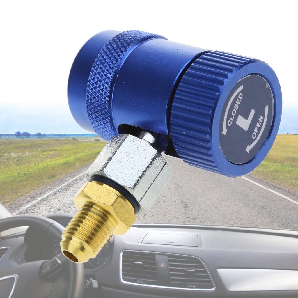 Pair A/C Air Condition Quick Coupler Adapter High Low Manifold Connector R1234YF Brass AC Manifold Gauge