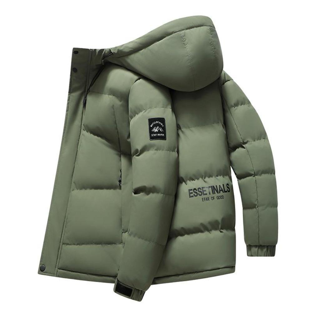 Casual Quilted Winter Jacket with Hood and Thermal Padding