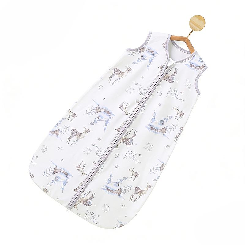 A-Class Pure Cotton Baby Sleep Bag - Lightweight Summer Vest Pajamas, Anti-Kick Design
