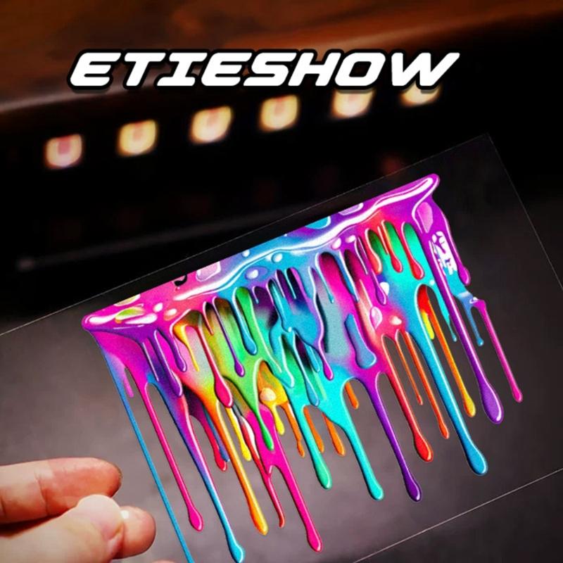 Colorful Fluid Automotive Decal Fluid Pattern Car Sticker for Vehicle Adds a Touch of Individuality Effortlessly