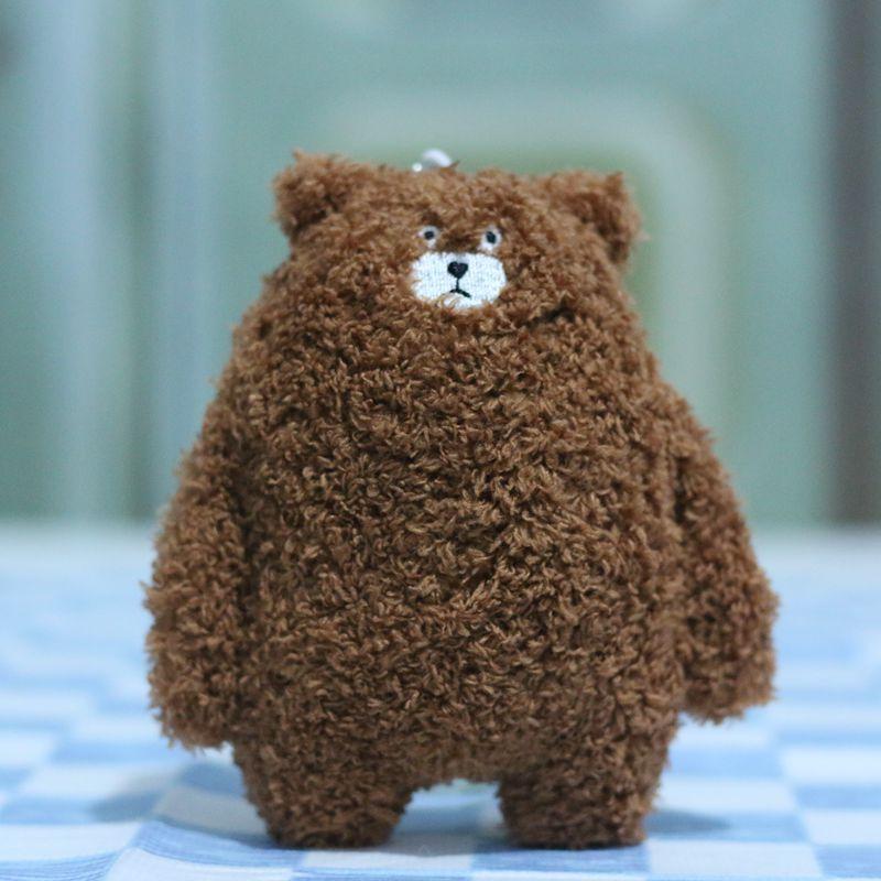 

Плюшевый мишка, которого можно обнять, брелок, милая фигурка животного, очаровательный брелок для сумки для всех возрастов светло-коричневого