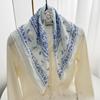 Thin Cotton Square Scarf Korean Small Scarves Simple Cashew Nut Print Silk Scarf  Outdoor