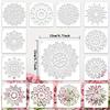 Kit de 12 bucăți de șabloane cu punct Mandala - Șabloane de pictură din plastic PET reutilizabile și lavabile pentru decorațiuni interioare și artizanat